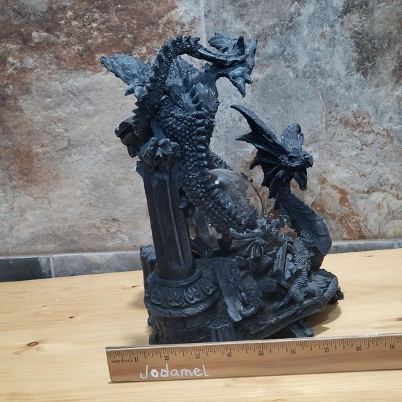 Dark Dragons of the Earth with Plasma Ball Statue - Picture 7 of 14